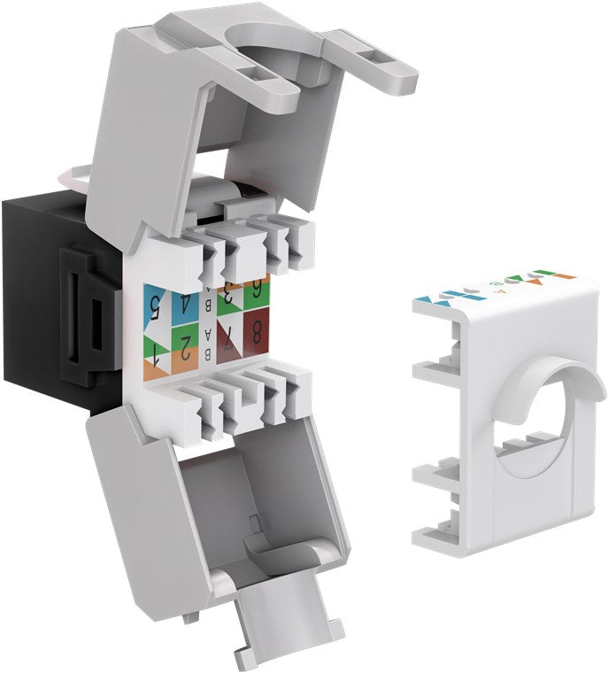 Goobay Keystone modul RJ45 CAT 6A, UTP, fekete