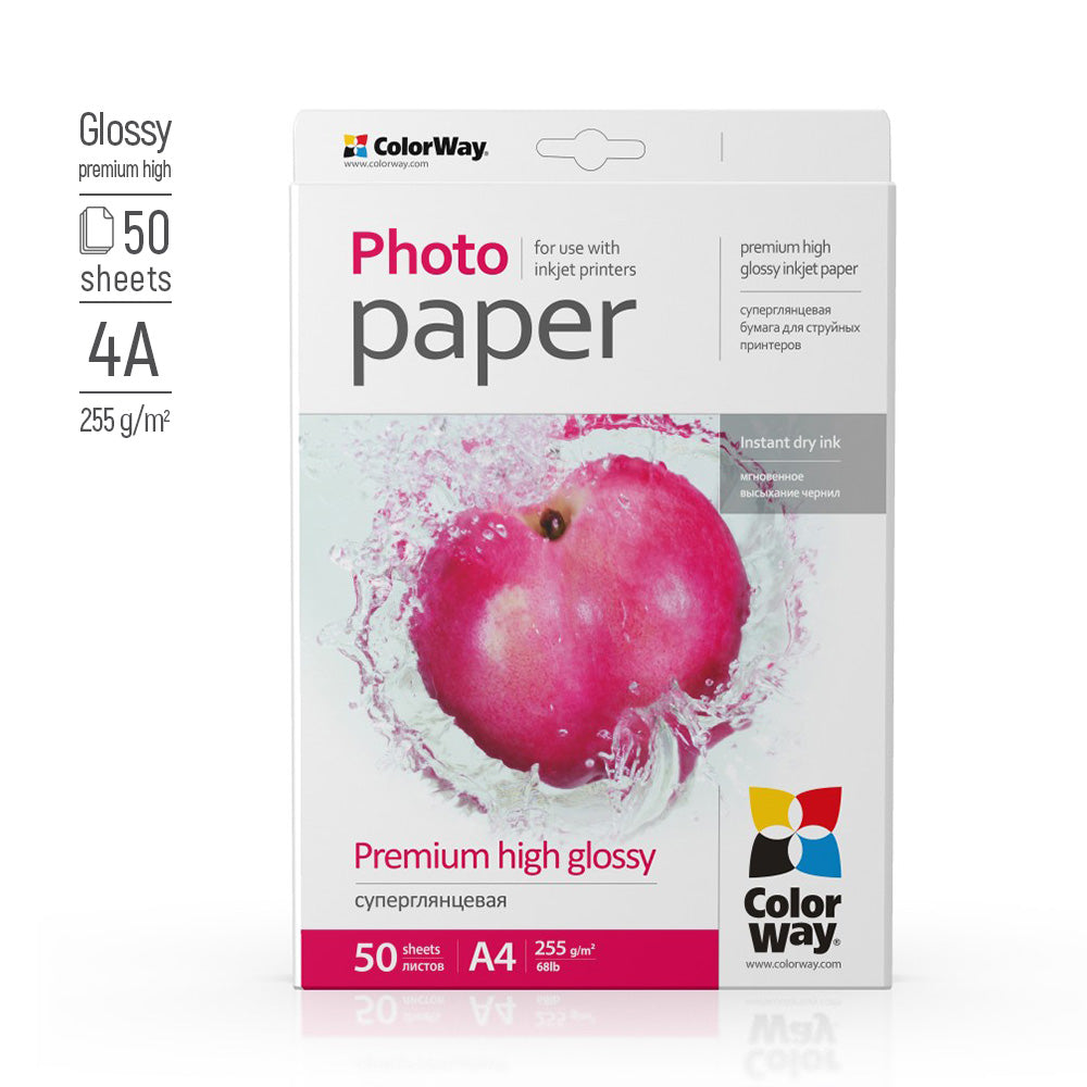 ColorWay fotópapír, prémium fényes 255 g/m², A4, 50 lap