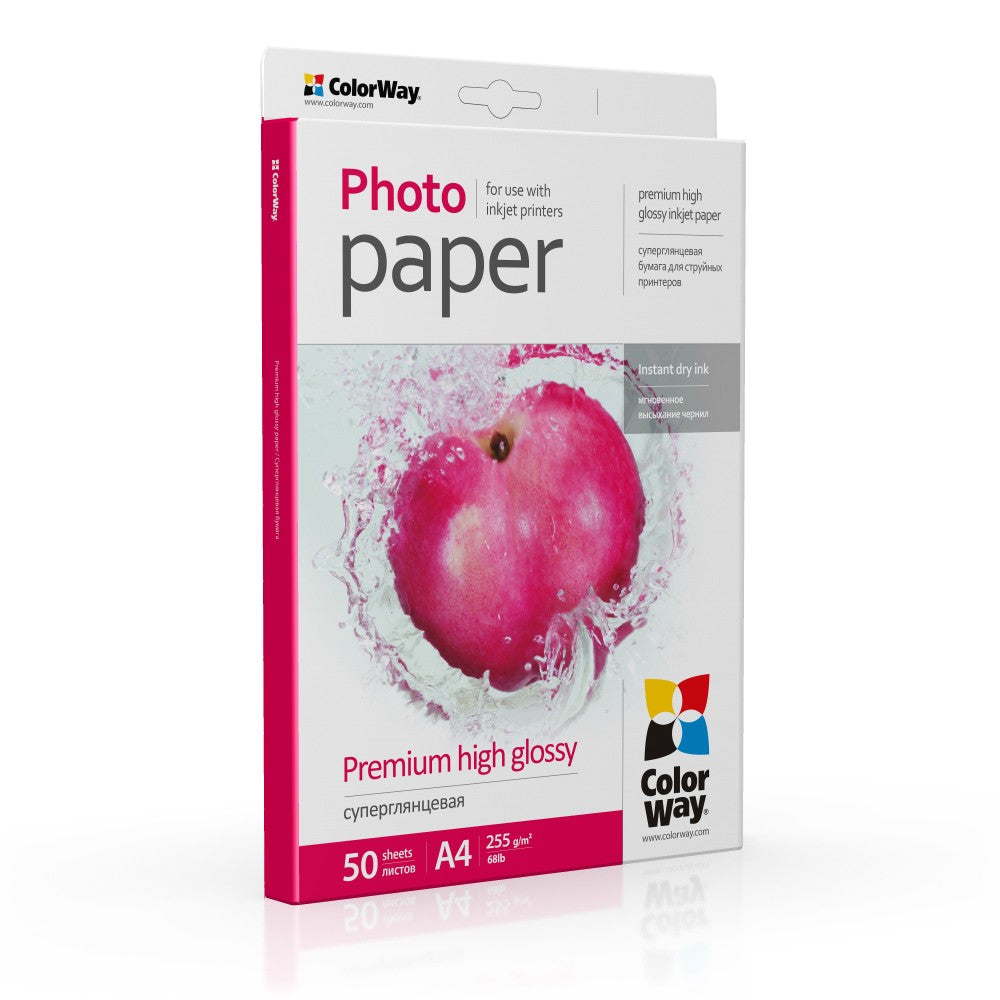 ColorWay fotópapír, prémium fényes 255 g/m², A4, 50 lap
