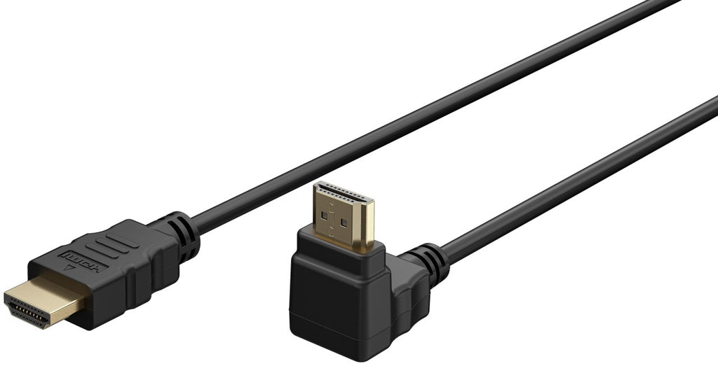 Goobay Nagy sebességű HDMI kábel Ethernettel, 90°, 4K/60 Hz – 0,5 m