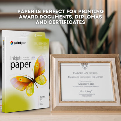 PrintPro fotópapír, matt 190 g/m², A4, 100 lap