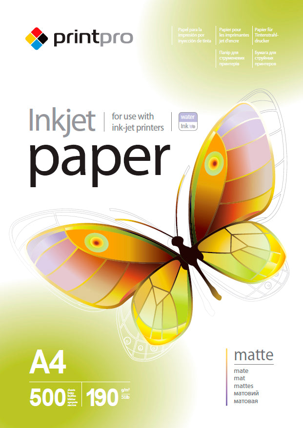 PrintPro fotópapír, matt 190 g/m², A4, 500 lap