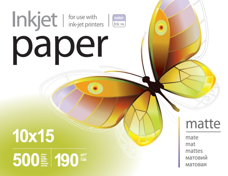 PrintPro fotópapír, matt 190 g/m², 10x15, 500 lap