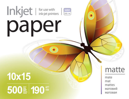 PrintPro fotópapír, matt 190 g/m², 10x15, 500 lap