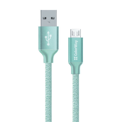 Kábel Colorway USB MicroUSB 1m 2.1A mint