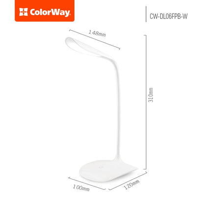 LED table Lámpa ColorWay Portable & Flexible with built-in battery fehér fehér