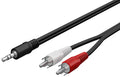 Goobay AUX audiokábel-adapter, 3,5 mm jack apa – 2× RCA apa (sztereó) – 1,5 m