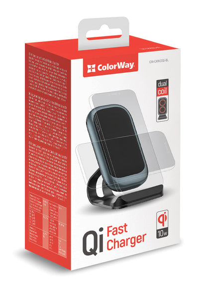 ColorWay Qi Fast Töltő stand for phone Qi 10W kék