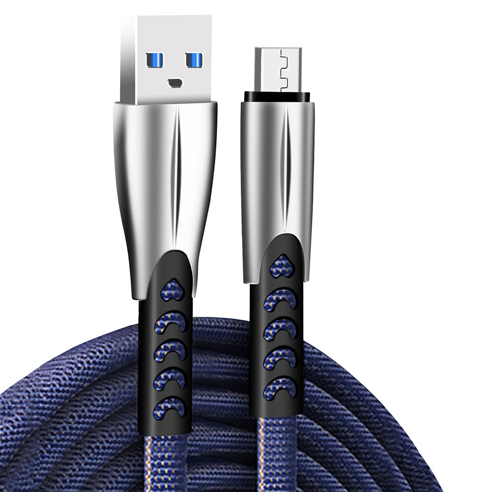 Kábel Colorway USB MicroUSB (zinc alloy) 2.4А 1м kék