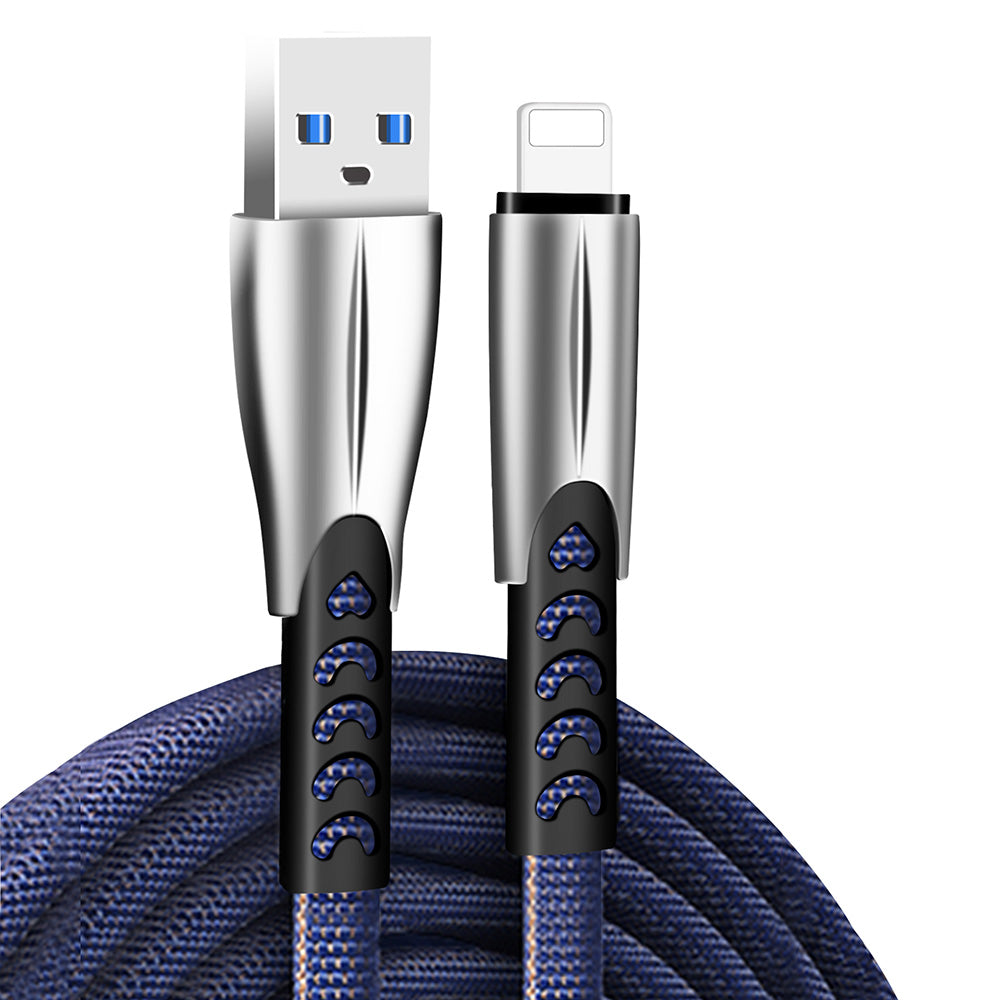 Kábel Colorway USB Apple Lightning (zinc alloy) 2.4А 1м kék