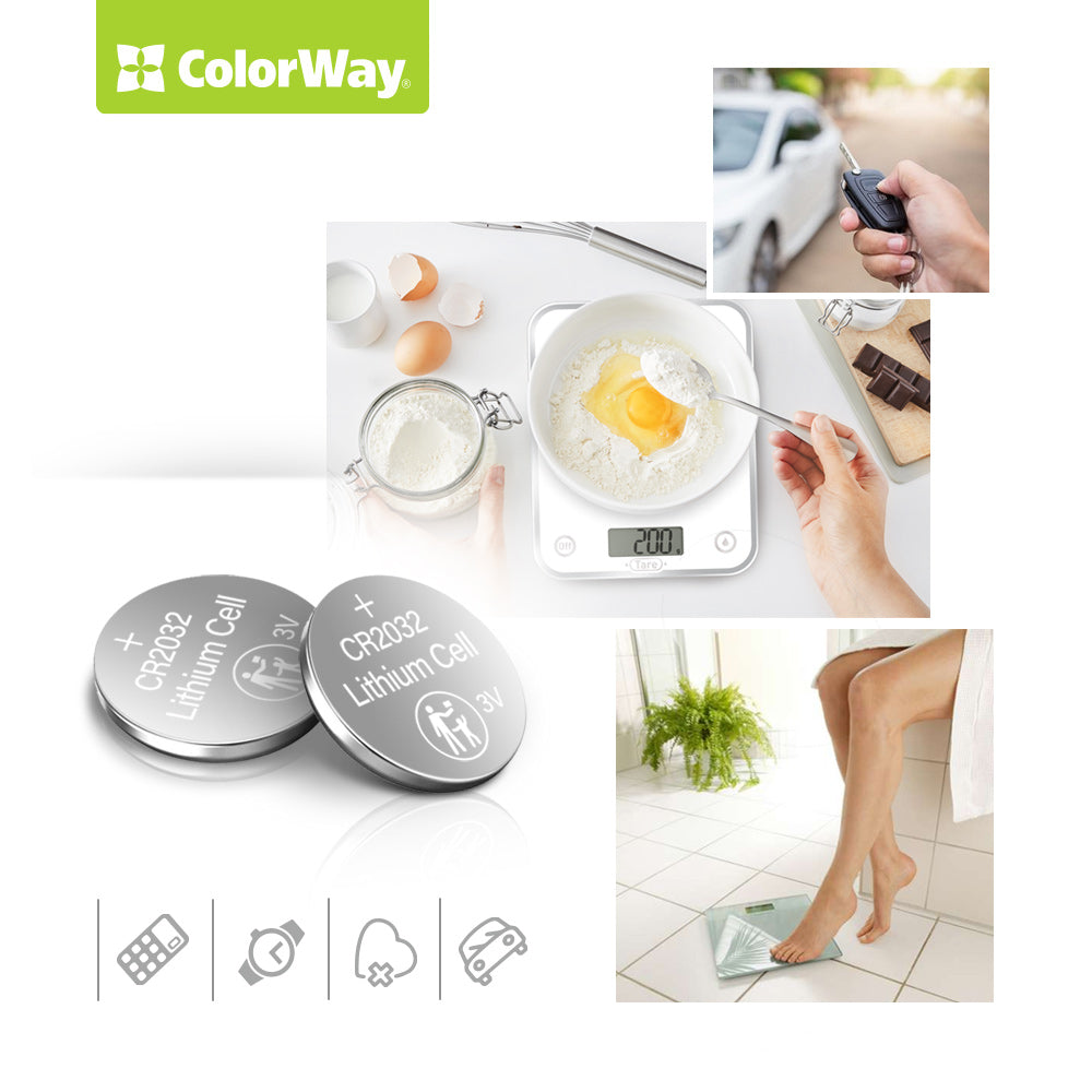 ColorWay Lithium Power CR2032 batteries, 5 pcs,