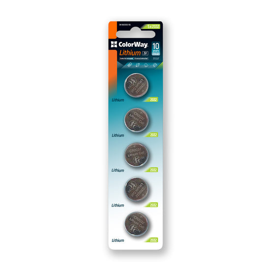 ColorWay Lithium Power CR2032 batteries, 5 pcs,