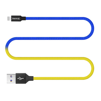 Kábel Colorway USB - Apple Lightning (national) 2.4А 1м kék sárga
