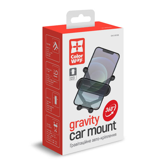 ColorWay Car Tartó СolorWay for phone Gravity Sensor Tartó fekete