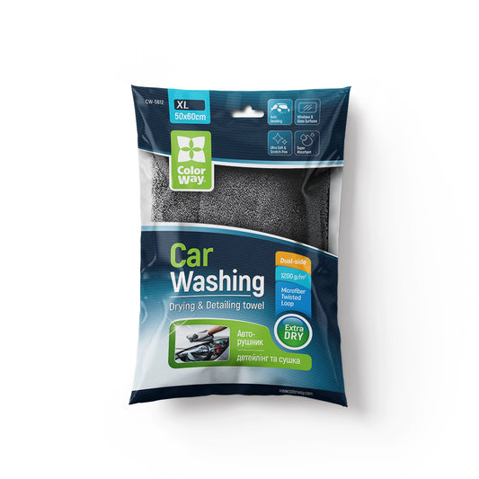 Microfiber ColorWay car universal Extra Dry 1200gsm 50х60см szürke XL