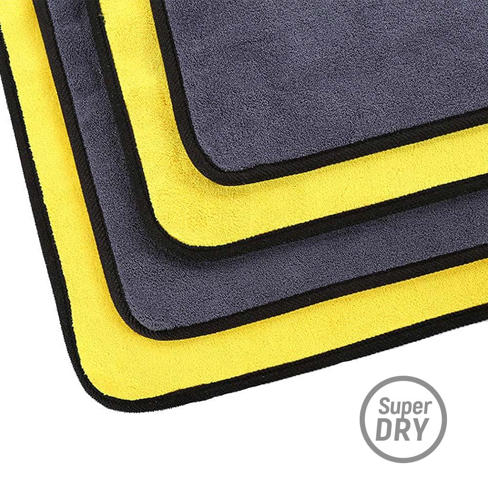 Microfiber ColorWay car universal Extra Dry 800gsm 50х60cm XL sárga-szürke