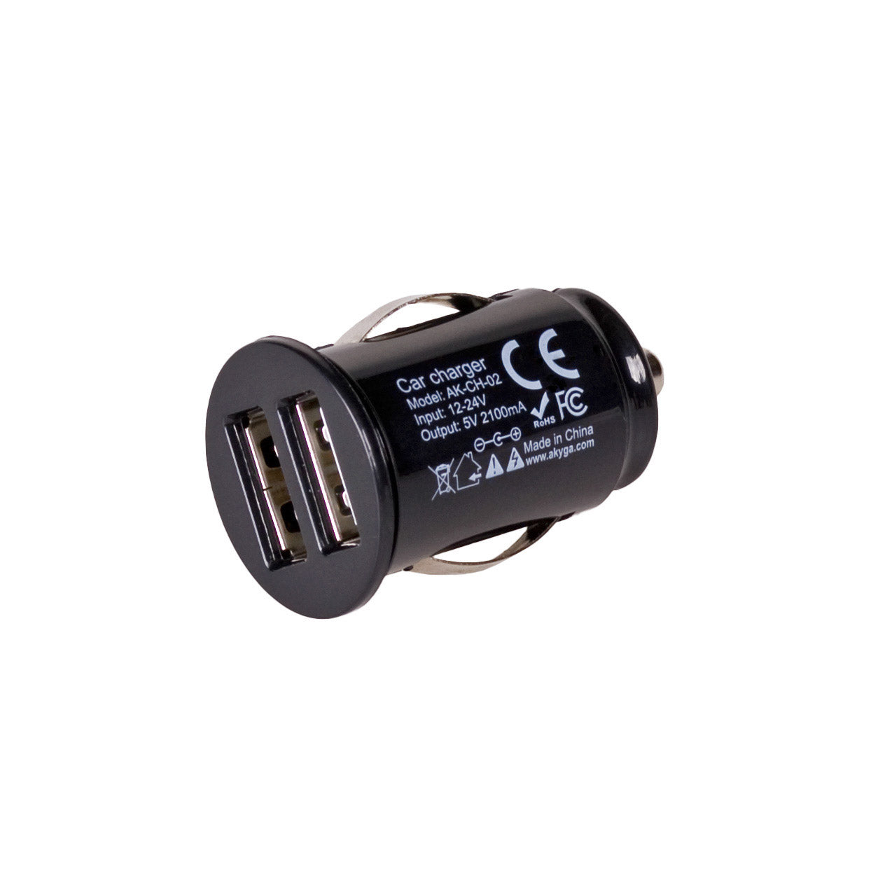 Töltő AK-CH-02 2x USB-A 5V / 2.1A 10.5W