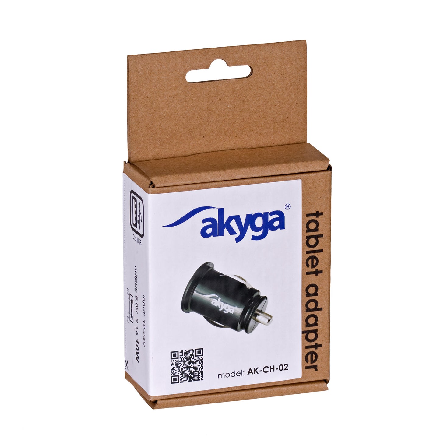 Töltő AK-CH-02 2x USB-A 5V / 2.1A 10.5W