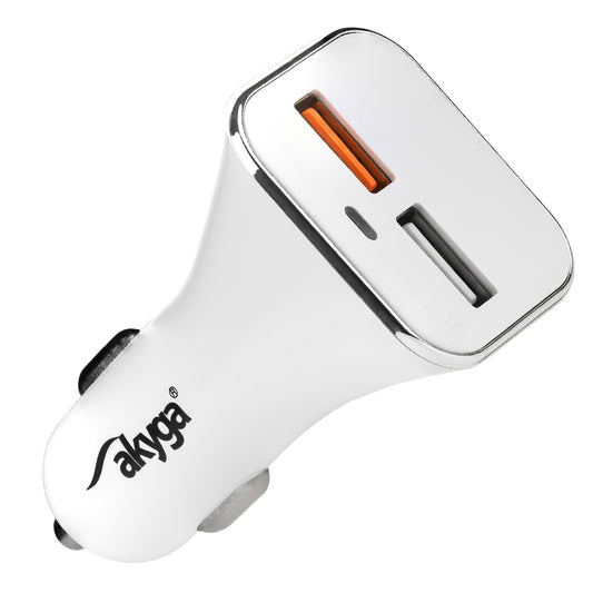 Töltő AK-CH-08 2x USB-A 5-12V / max. 3A 18W Quick Charge 3.0