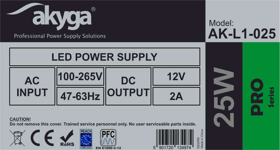 LED tápegység AK-L1-025 12V / 25W