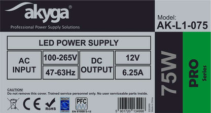 LED tápegység AK-L1-075 12V / 75W