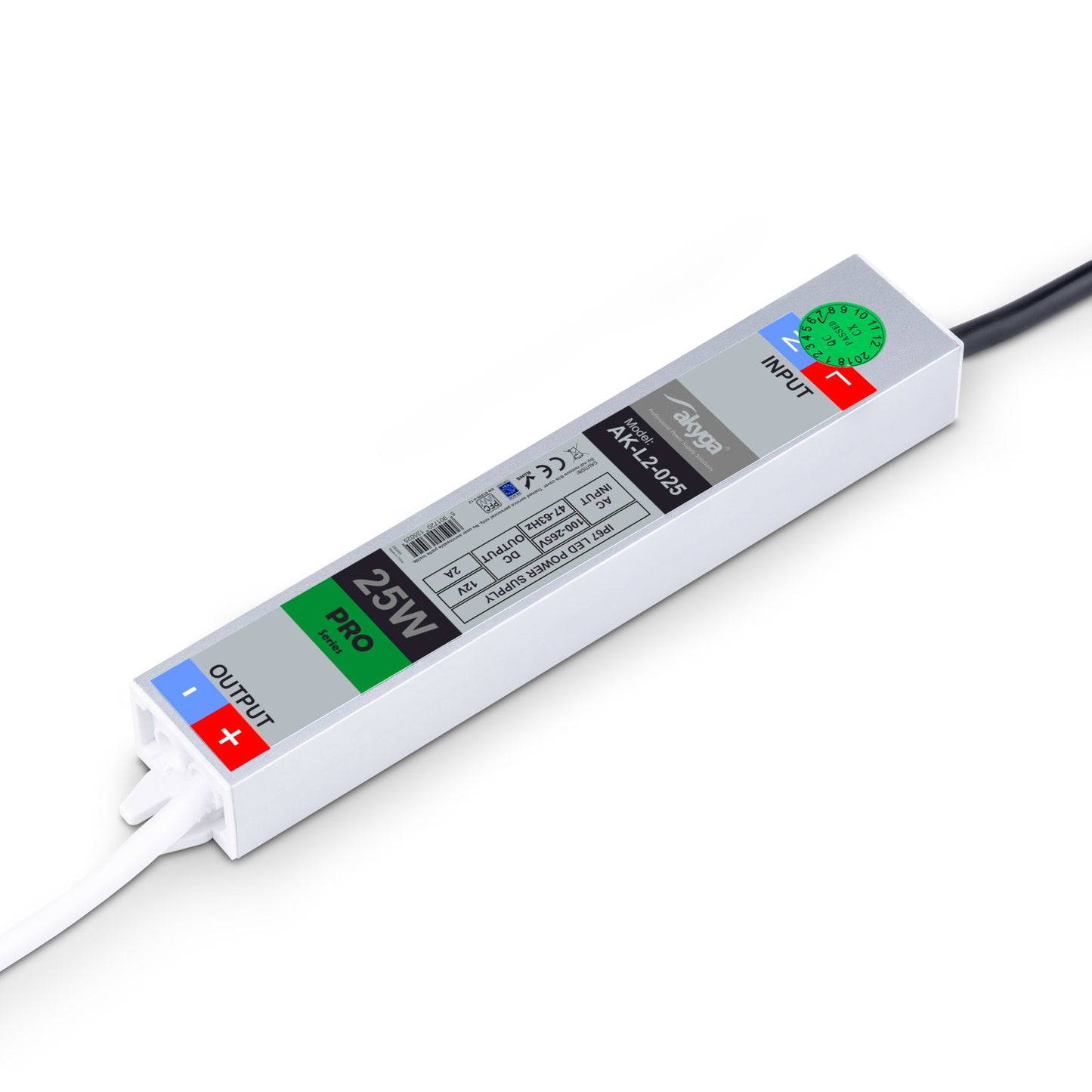 Hermetikus LED IP67 tápegység AK-L2-025 12V / 25W