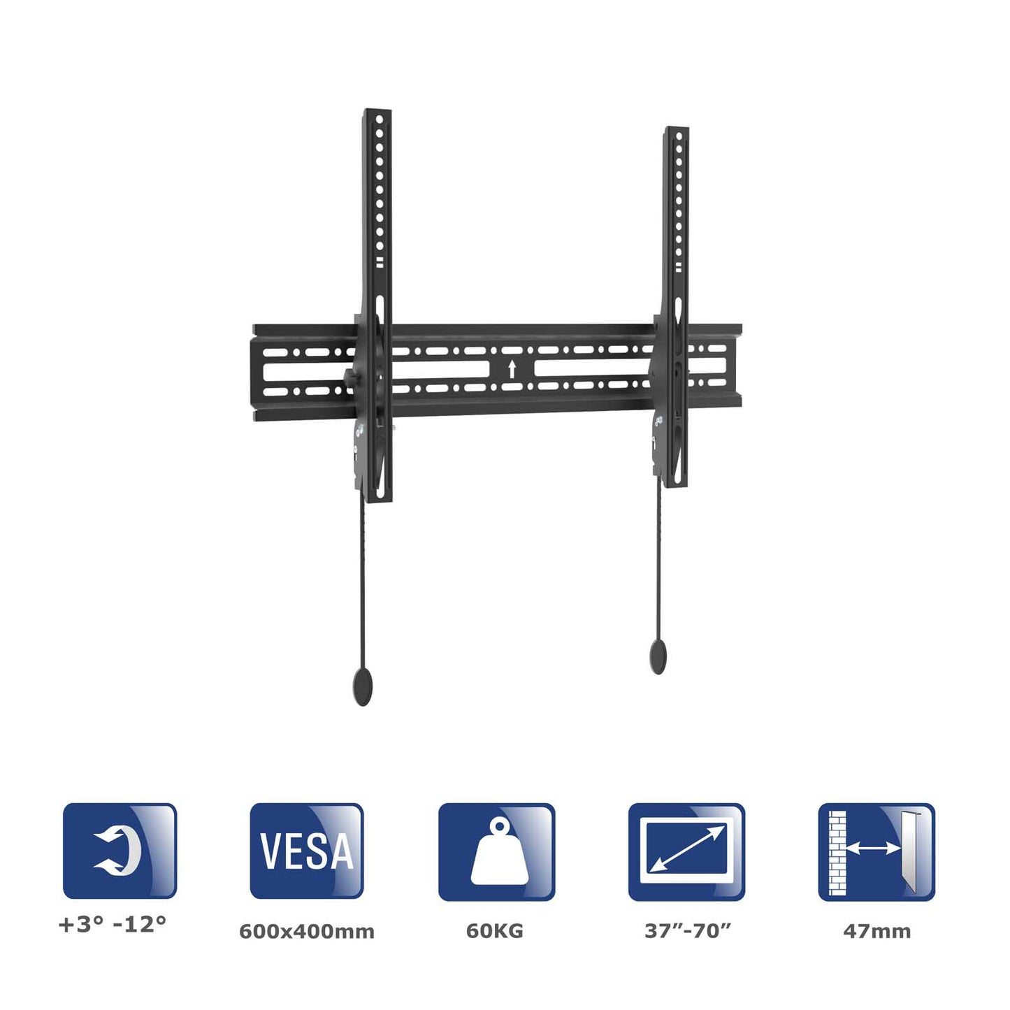 TV fali tartó AK-MB-07 konzol VESA 600x400mm 37-70” VESA 600x400mm 37-70”