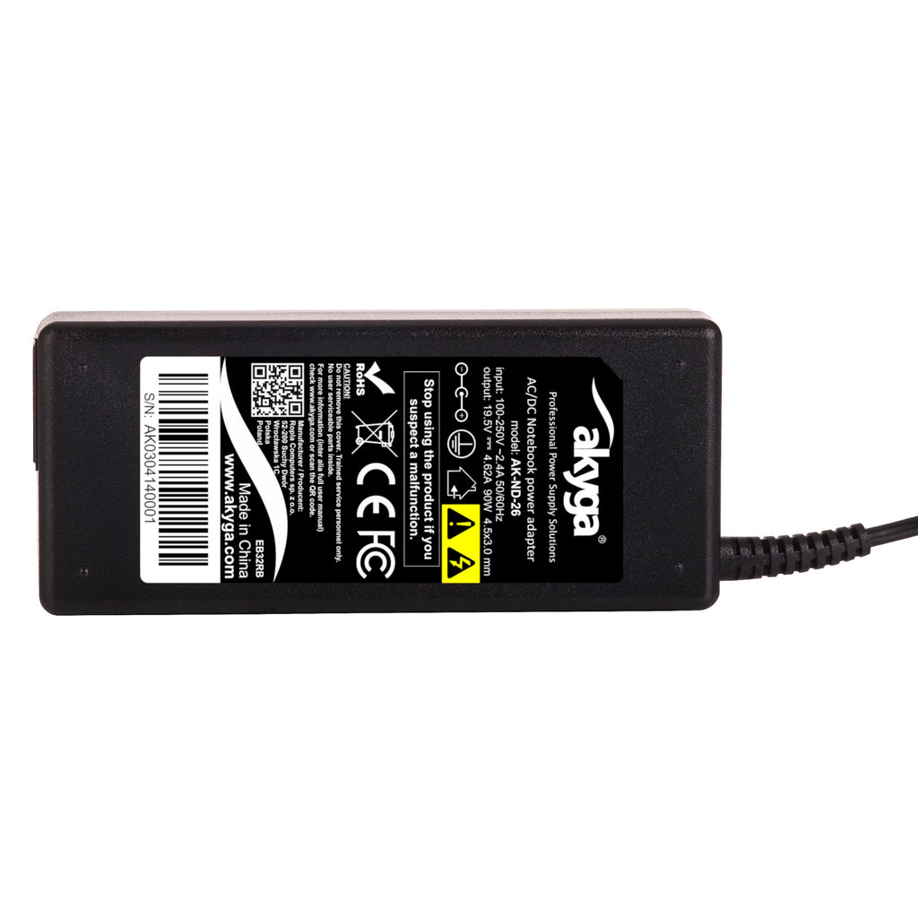 Akyga Tápegység AK-ND-26 19.5V / 4.62A 90W 4.5 x 3.0 mm + pin
