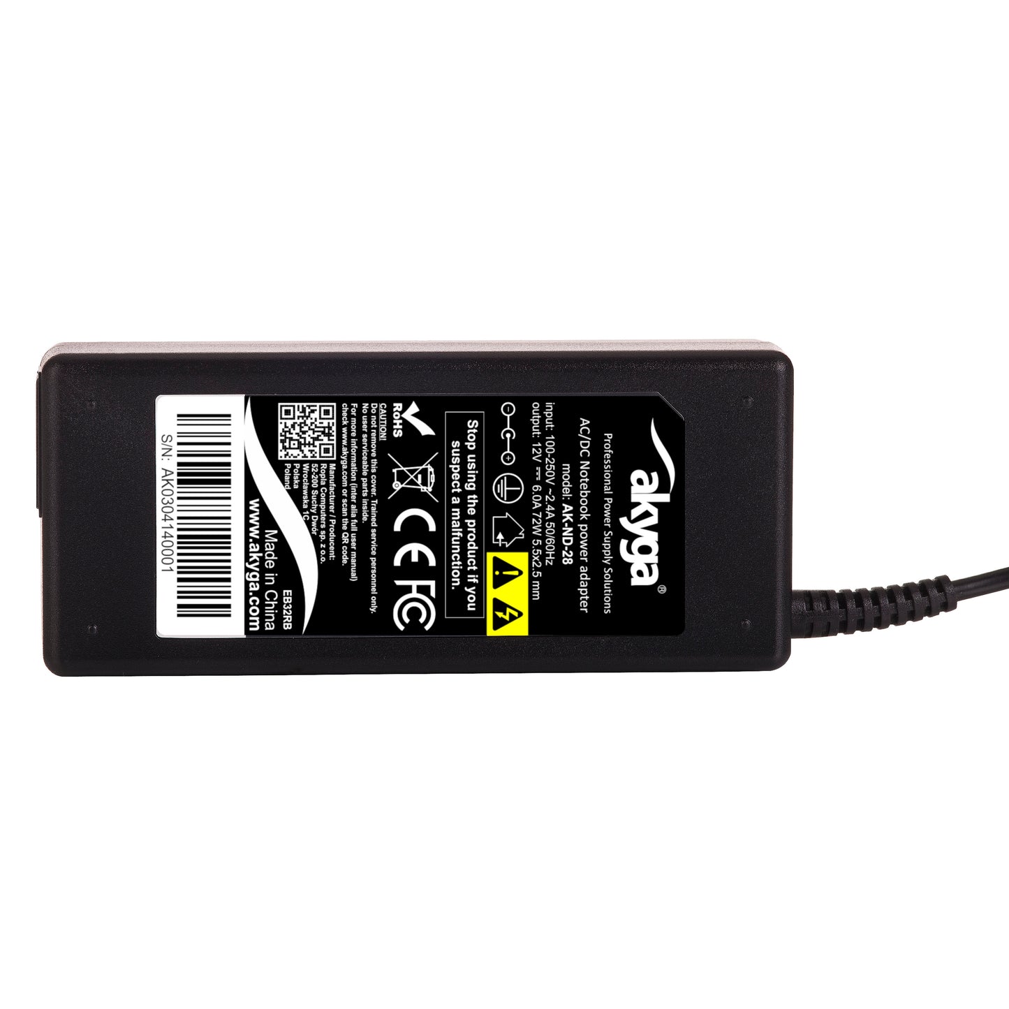 Tápegység AK-ND-28 12V / 6.0A 72W 5.5 x 2.5 mm