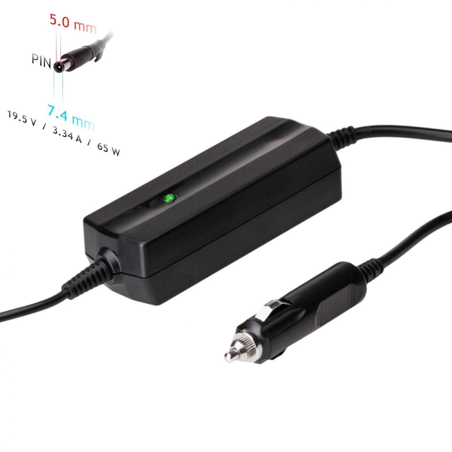 Car Power Adapter AK-ND-33 19.5V / 3.34A 65W 7.4 x 5.0 mm + pin