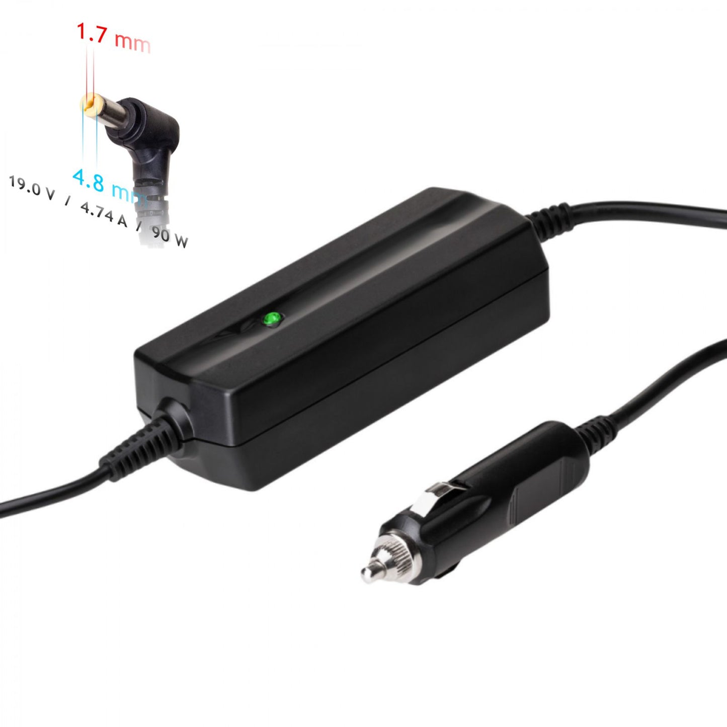 Autós Tápegység AK-ND-35 19V / 4.74A 90W 4.8 x 1.7 mm