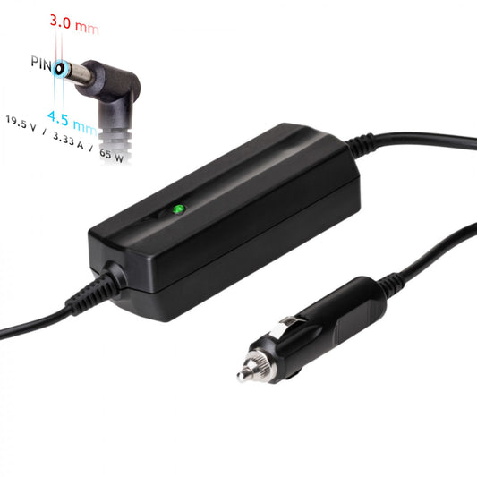 Autós Tápegység AK-ND-40 19.5V / 3.33A 65W 4.5 x 3.0 mm + pin