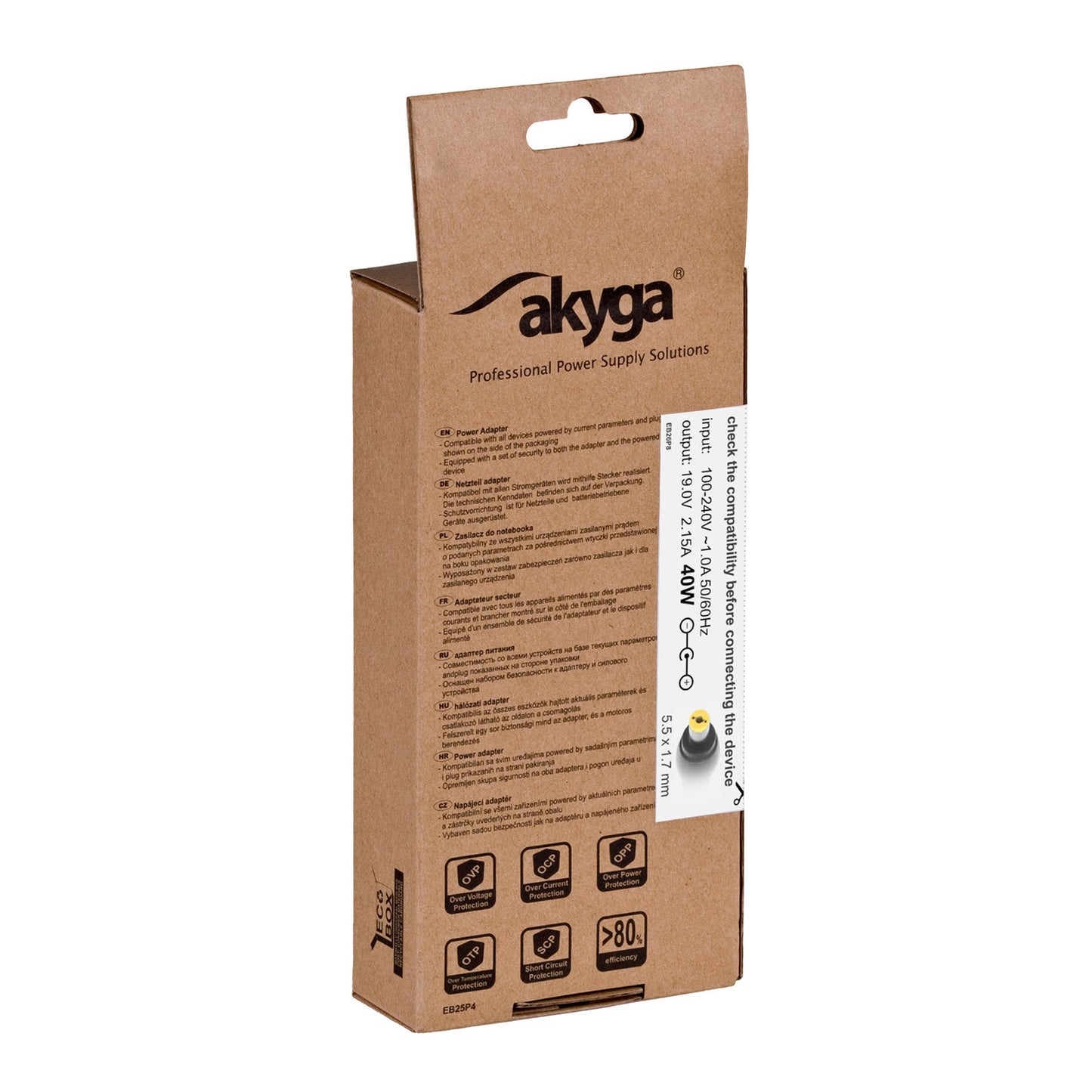 Tápegység AK-ND-47 19V / 2.15A 40W 5.5 x 1.7 mm