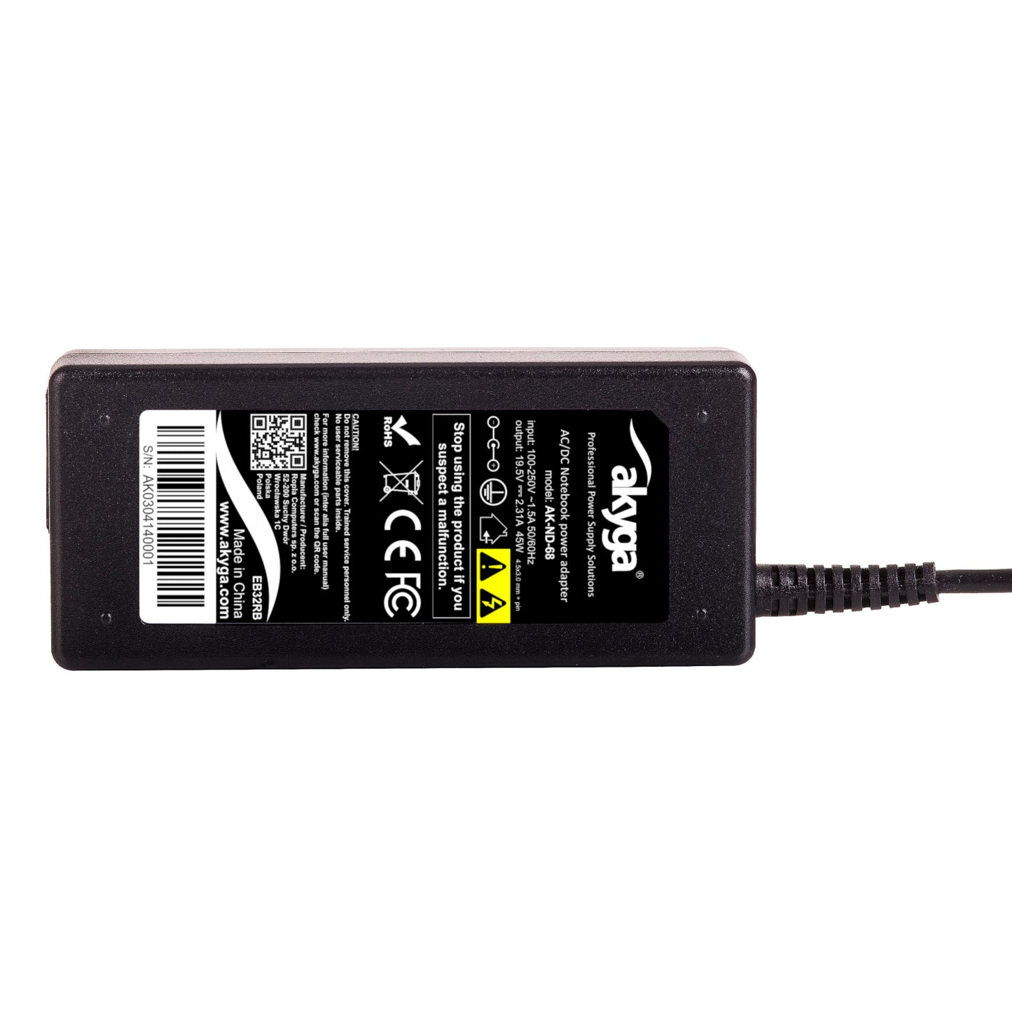 Tápegység AK-ND-68 19.5V / 2.31A 45W 4.5 x 3.0 mm + pin