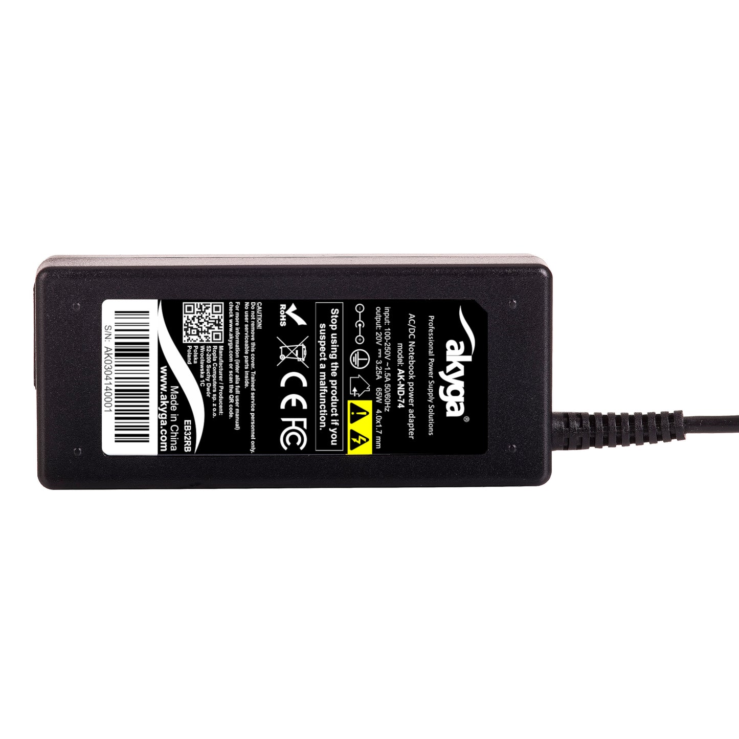 Tápegység AK-ND-74 20V / 3.25A 65W 4.0 x 1.7 mm