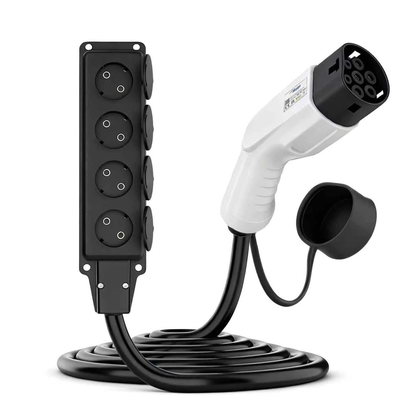 Type2 / 4x Schuko V2L adapter elektromos autók töltéséhez AK-SC-E27 női – női 16A 3m