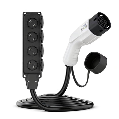 Type2 / 4x Schuko V2L adapter elektromos autók töltéséhez AK-SC-E27 női – női 16A 3m