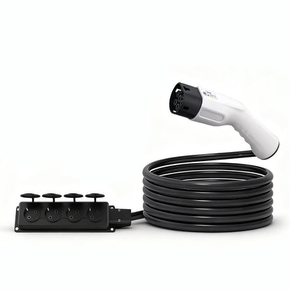 Type2 / 4x Schuko V2L adapter elektromos autók töltéséhez AK-SC-E27 női – női 16A 3m