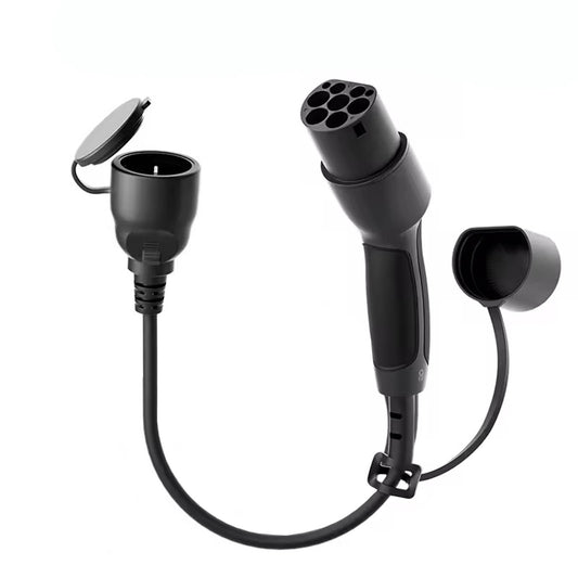 Type2 / Schuko Adapter elektromos járművek töltőállomásához AK-SC-E28 érfi – női 16A 30cm