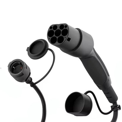 Type2 / Schuko Adapter elektromos járművek töltőállomásához AK-SC-E28 érfi – női 16A 30cm