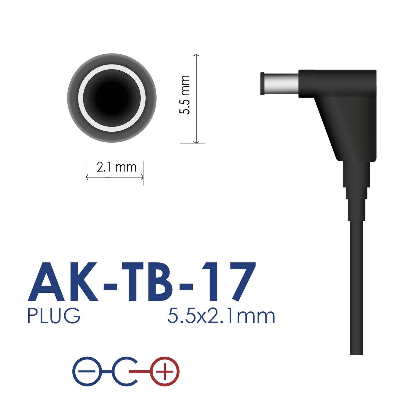 Tápegység AK-TB-17 12V / 2A 24W 5.5 x 2.1 mm