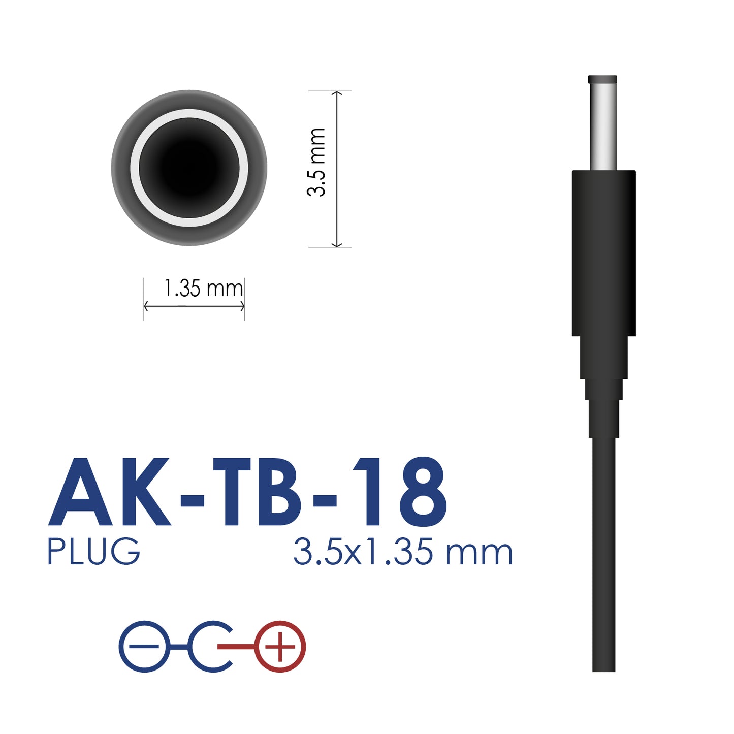 Tápegység AK-TB-18 5V / 1A 5W 3.5 x 1.35 mm