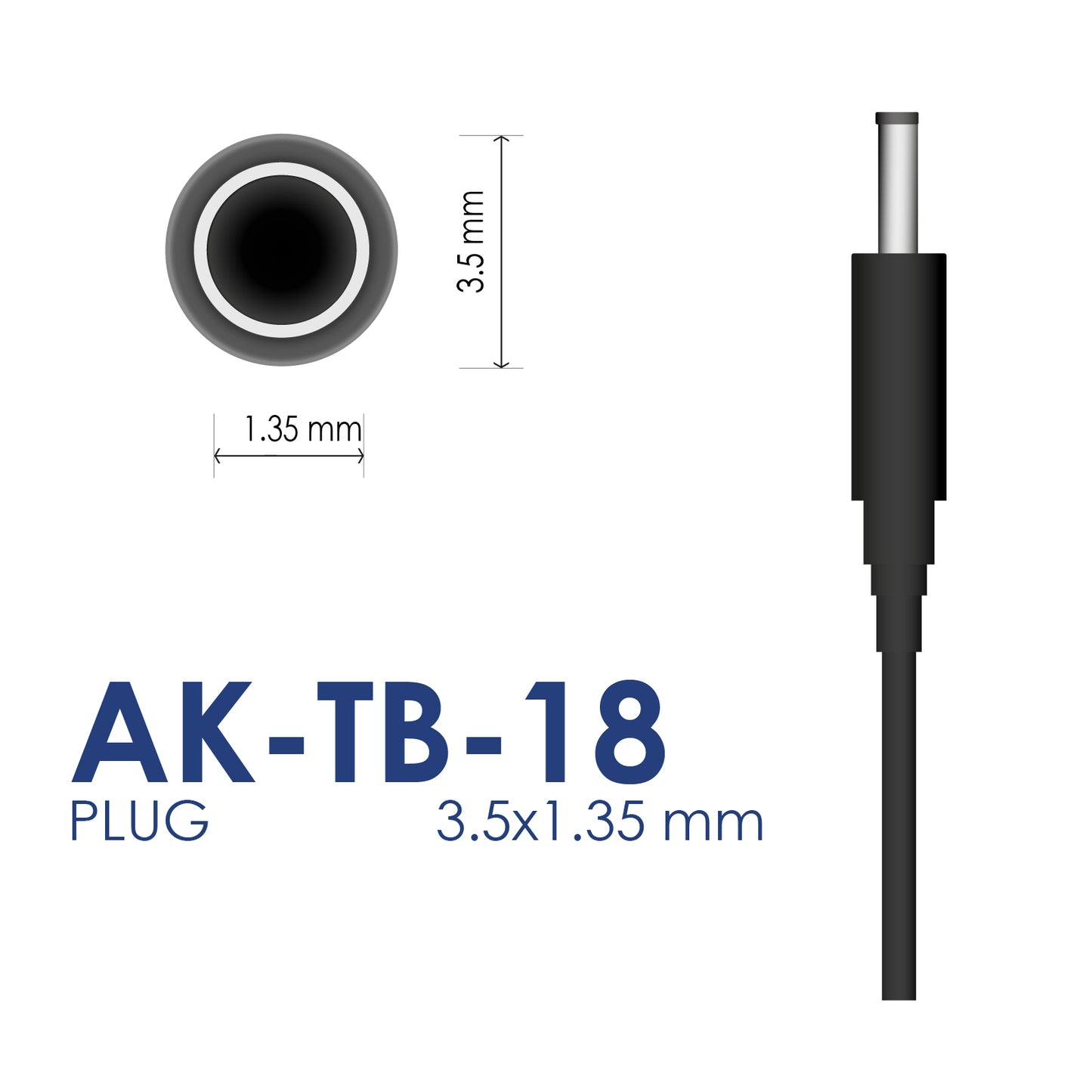 Tápegység AK-TB-18 5V / 1A 5W 3.5 x 1.35 mm