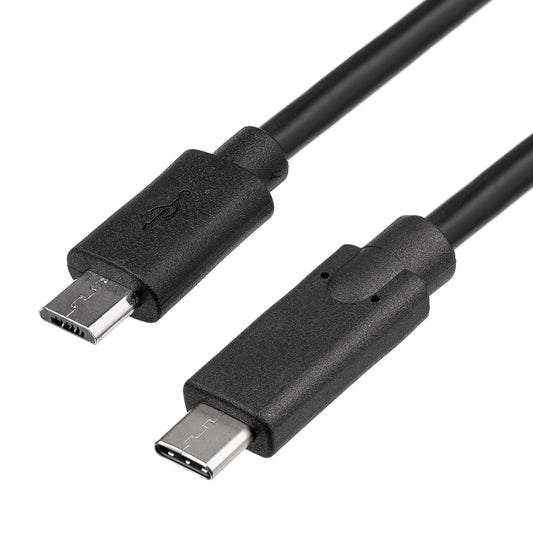 Kábel microUSB / USB type C 1.0m AK-USB-16