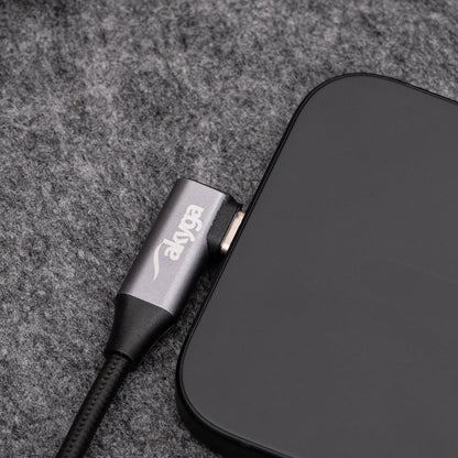 Szögben Kábel USB type C / Ligtning 30cm AK-USB-55 30W hálós
