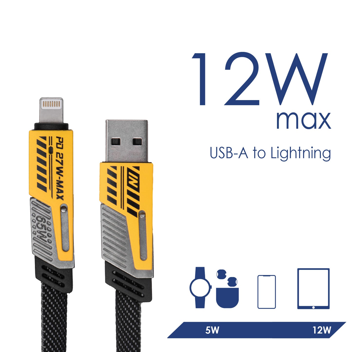 Cable USB A + USB type C / USB type C + Lightning 1m AK-USB-57 65W