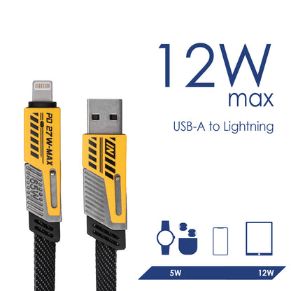 Cable USB A + USB type C / USB type C + Lightning 1m AK-USB-57 65W