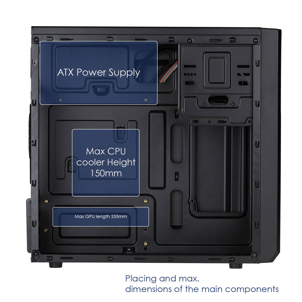 Akyga Ház Micro Tower ATX AK17BK