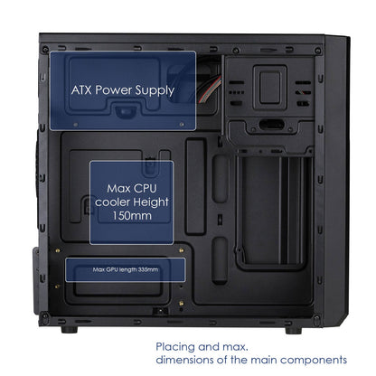 Akyga Ház Micro Tower ATX AK17BK
