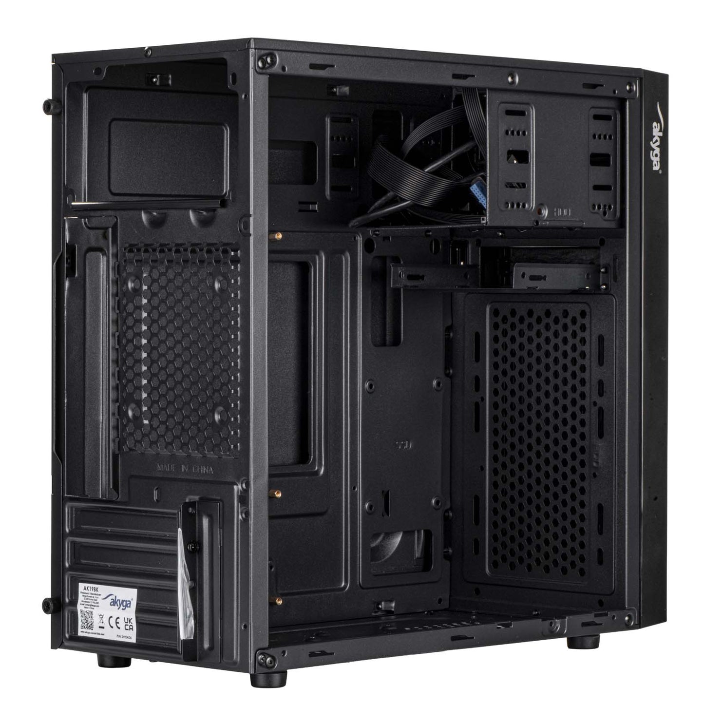 Ház Micro Tower ATX AK19BK USB-C csatlakozó